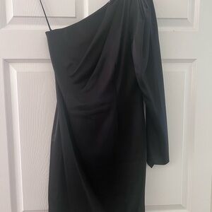 Elegant Black One-Shoulder Dress